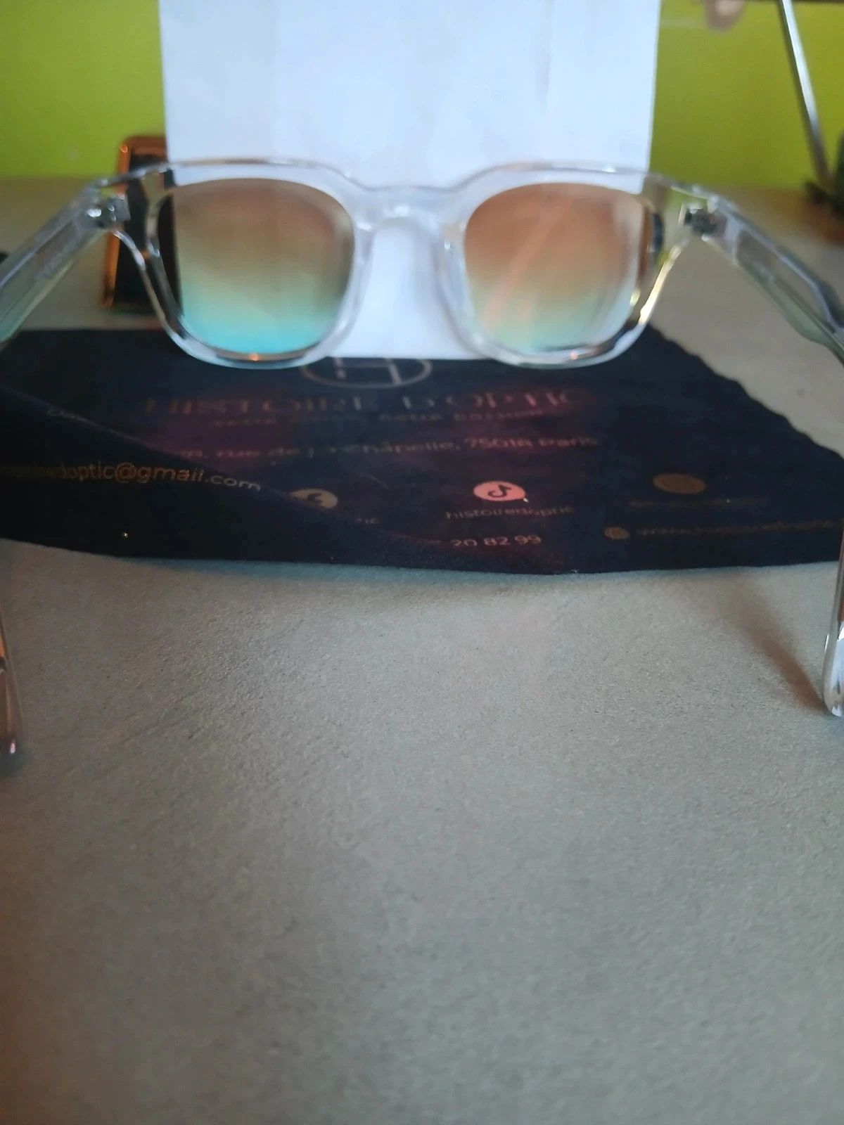 Óculos de sol Cristal e Lentes Espelhadas Rosa - Histoire d’Optic Paris – photo 11